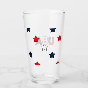 Estrellas blancas y azules rojas patrióticas