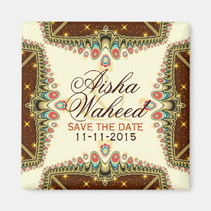 Estrellas bohemias anuncian imán de fecha Boda