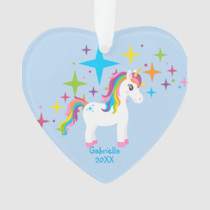 Estrellas Brillantes Con Ornamento De Unicornio