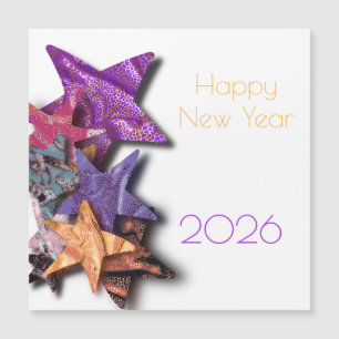 Estrellas brillantes multicolores - feliz año nuev