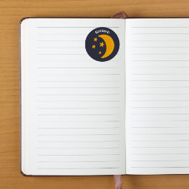 Estrellas brillantes y Pegatinas del espacio lunar