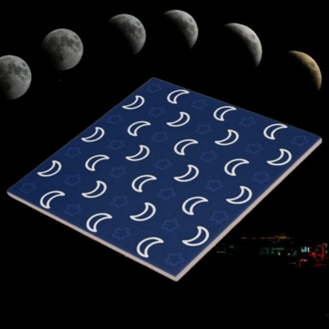 Estrellas celestes y baldosa de cerámica de luna - (Subido por el creador)