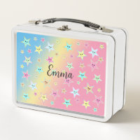 Estrellas cortas con rostros en tonos pastel