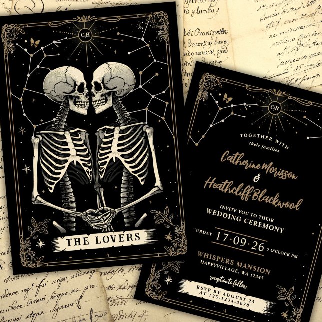 Estrellas de amor de Skeleton | Invitación a la bo (Subido por el creador)