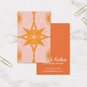 Estrellas de Boho con tarjeta de visualización de