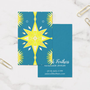 Estrellas de Boho con tarjeta de visualización de 