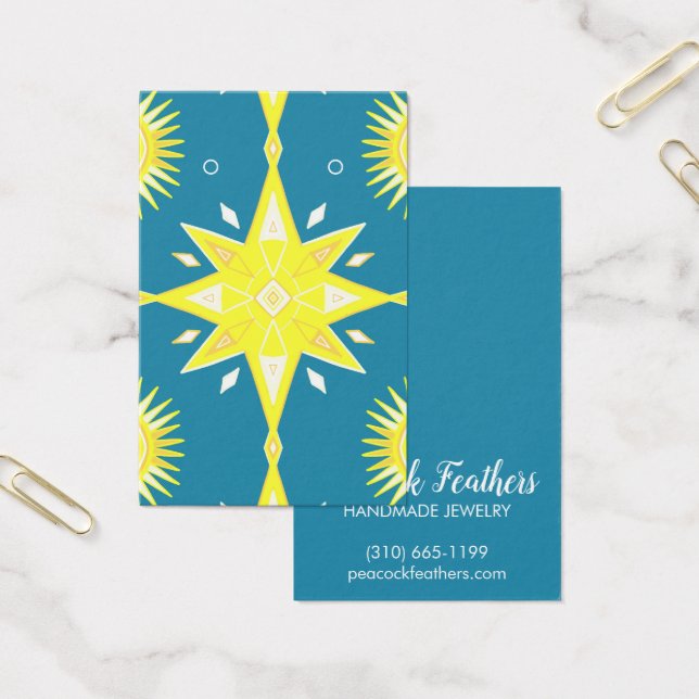 Estrellas de Boho con tarjeta de visualización de  (Oficina)