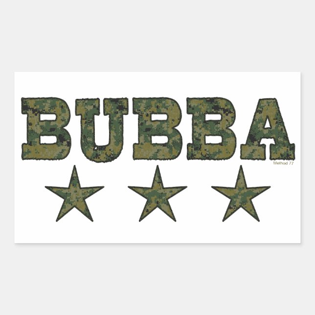 Estrellas de camuflaje de Bubba Pegatinas (Anverso)