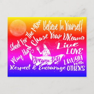 Estrellas de citas inspiradoras @ tarjeta postal n