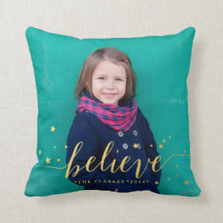 Estrellas de creencia de oro | Cojín decorativo fo