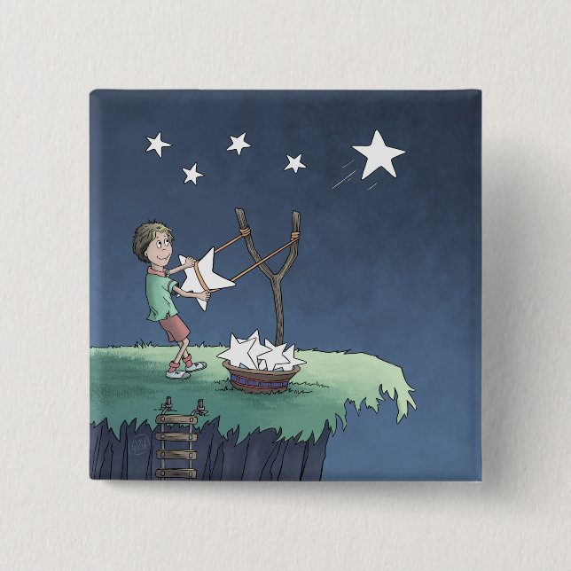 Estrellas de disparo - botón de creación de deseos (Anverso)