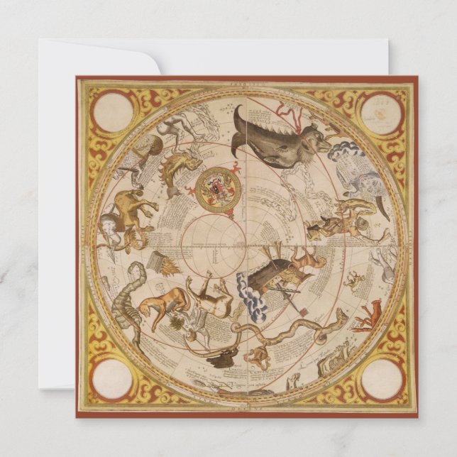 Estrellas de la constelación cielo del sur vintage (Anverso)