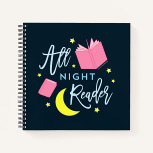 Estrellas de la luna y libros rosas durante toda l