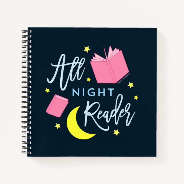 Estrellas de la luna y libros rosas durante toda l (Anverso)