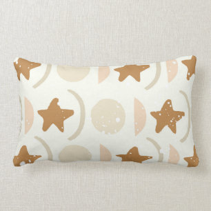 estrellas de luna de sol boho almohada de guarderí