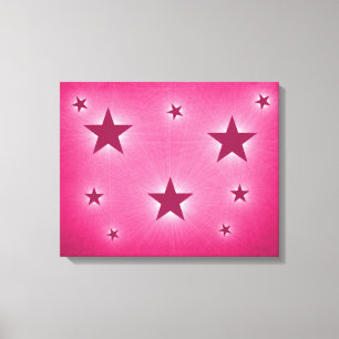 Estrellas de magenta en la impresión de lienzos en
