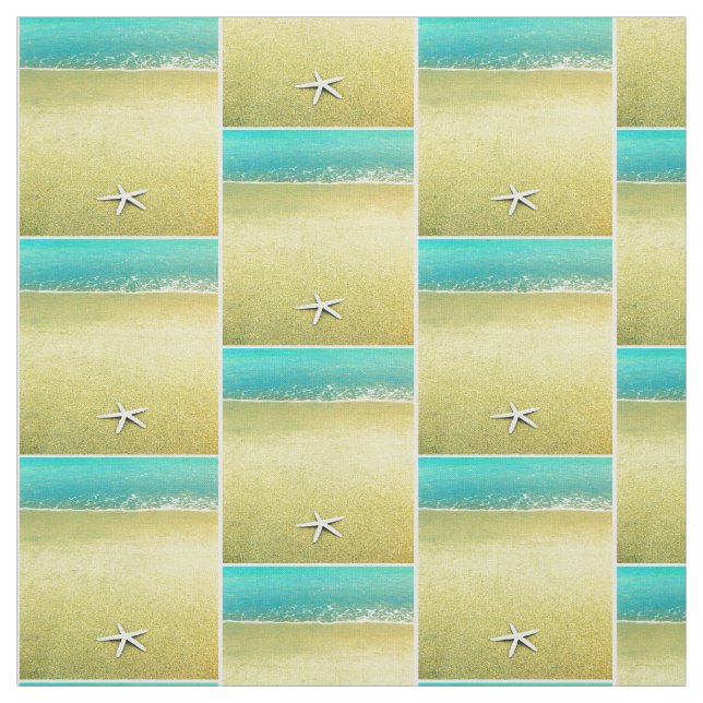Estrellas de mar en la tela de la playa (Retal)