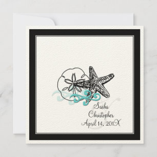Estrellas de mar PixDezines, invitaciones de boda