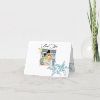 Estrellas de mar, tarjetas de agradecimiento de fo
