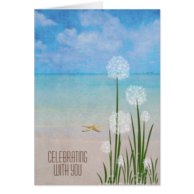estrellas de mar y flores de playa (Frente)