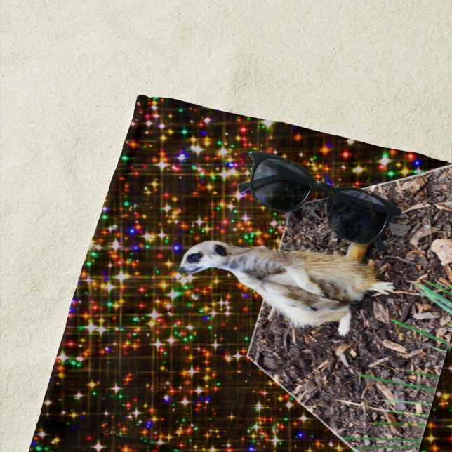 Estrellas de Meerkat Twinkle, toalla de playa (In situ)