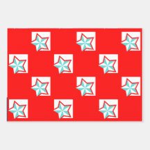 Estrellas de moda envolver papel plano conjunto de