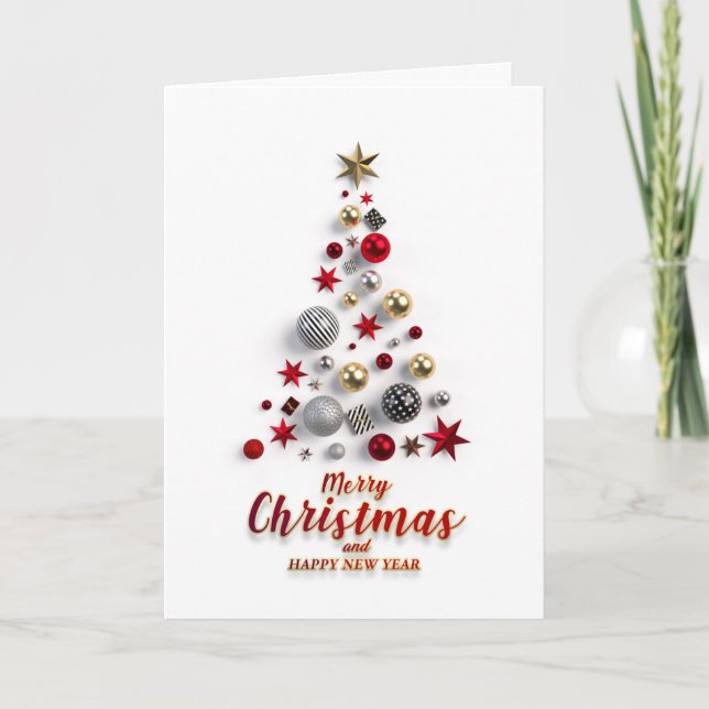 Estrellas de Navidad con Brillo Dorado Saludo Corp (Anverso)