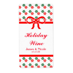 Estrellas de Navidad Retro Etiquetas de Vino Antig