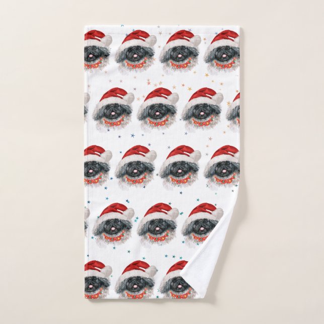 Estrellas de Navidades de raza de perro de Pekín (Toalla de mano)