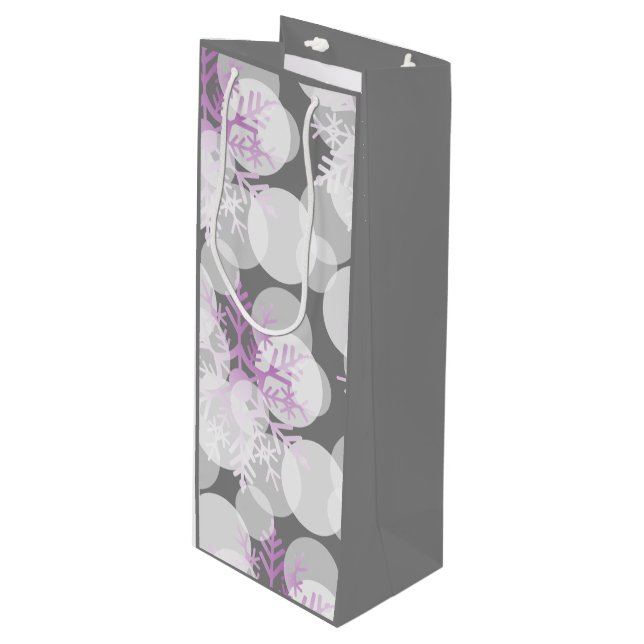 Estrellas de nieve - Bolsa de regalo de vino blanc (Angulo Anverso)