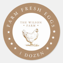 estrellas de oro de granja Egg Carton Pegatina