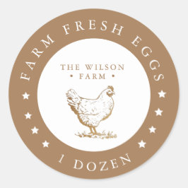 estrellas de oro de granja Egg Carton Pegatina