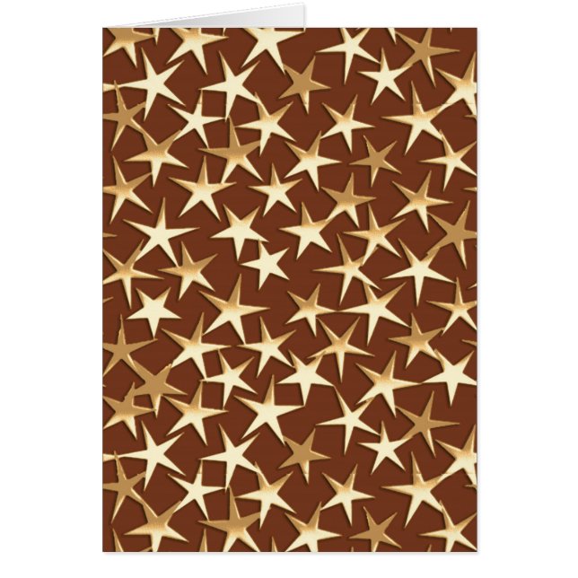 Estrellas de oro en marrón chocolate (Frente)