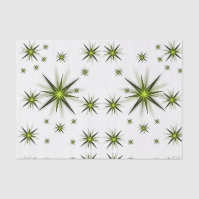 Estrellas de papel de tejido decorativo (Anverso)