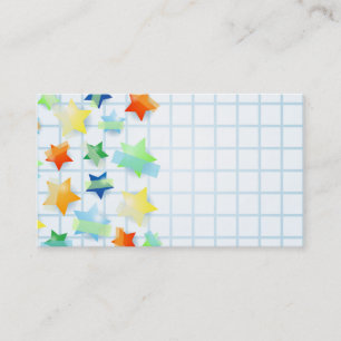 Estrellas de papel, tarjeta de visita