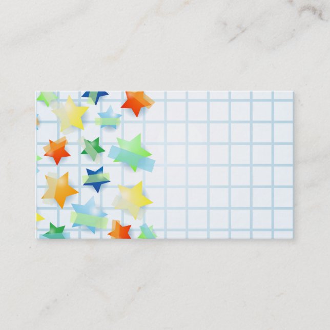 Estrellas de papel, tarjeta de visita (Anverso)