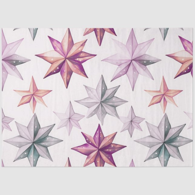 Estrellas de papel y Navidades de copos de nieve (Anverso)