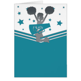 Estrellas de Plata Teal Agradecimiento de Porrista
