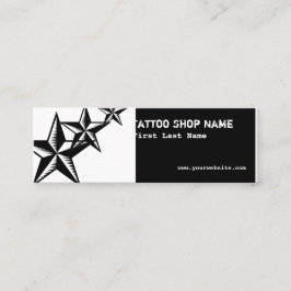 Estrellas de tatuaje blanco negro tarjetas de visi
