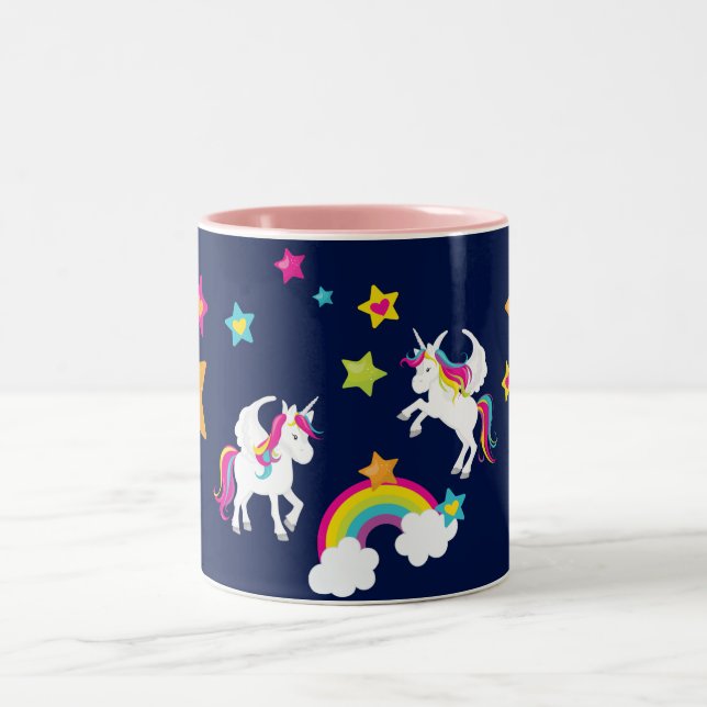 Estrellas del arco iris del unicornio. Taza del (Centro)