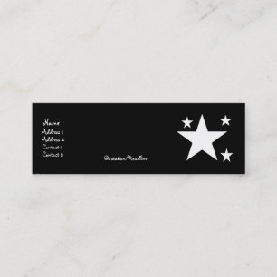 Estrellas del blanco en tarjetas negras del perfil