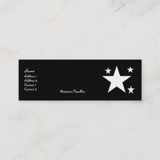 Estrellas del blanco en tarjetas negras del perfil