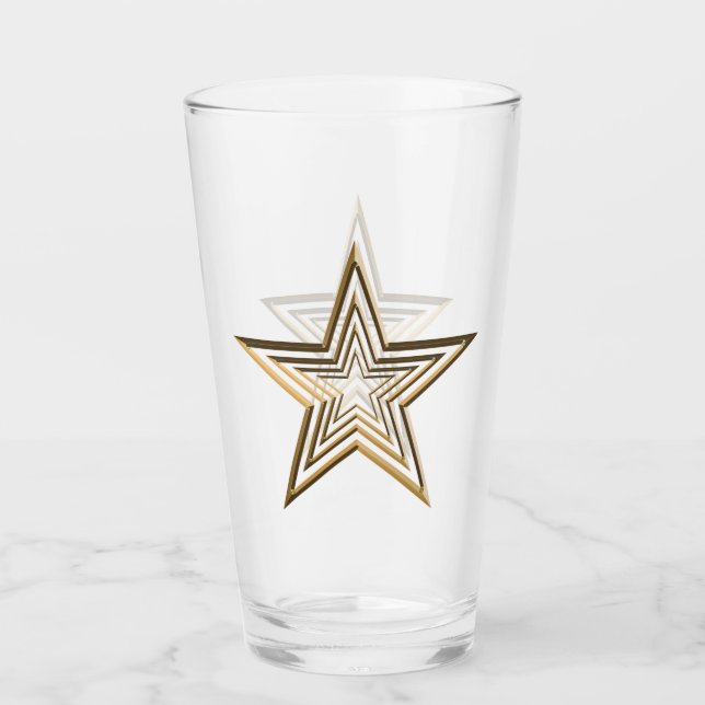 Estrellas doradas patrón moderno claro (Anverso)