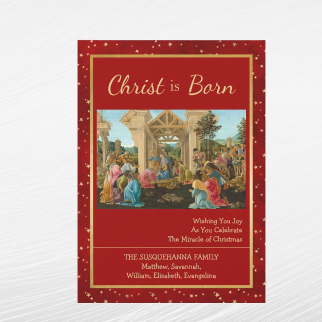 Estrellas doradas rojas religiosas Foto Navidad (Subido por el creador)