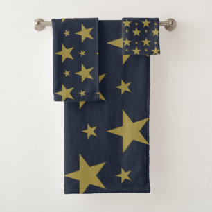 Estrellas doradas sobre azul marino - Elegante y a