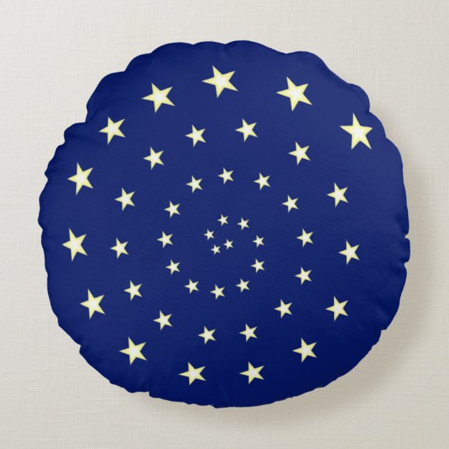 Estrellas Elegantes en Espiral sobre Almohada Redo (Anverso)