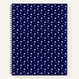 Estrellas en cuaderno azul marino