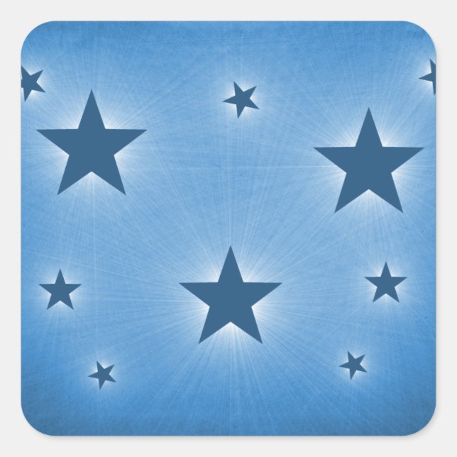 Estrellas en los Pegatinas de Sky Square nocturnos (Anverso)