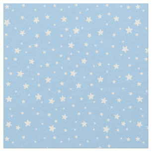 Estrellas en tela azul clara