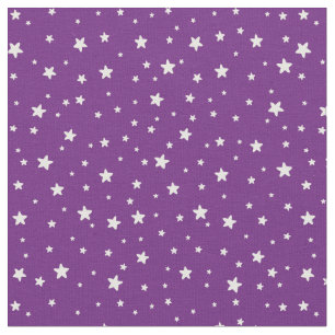 Estrellas en tela púrpura